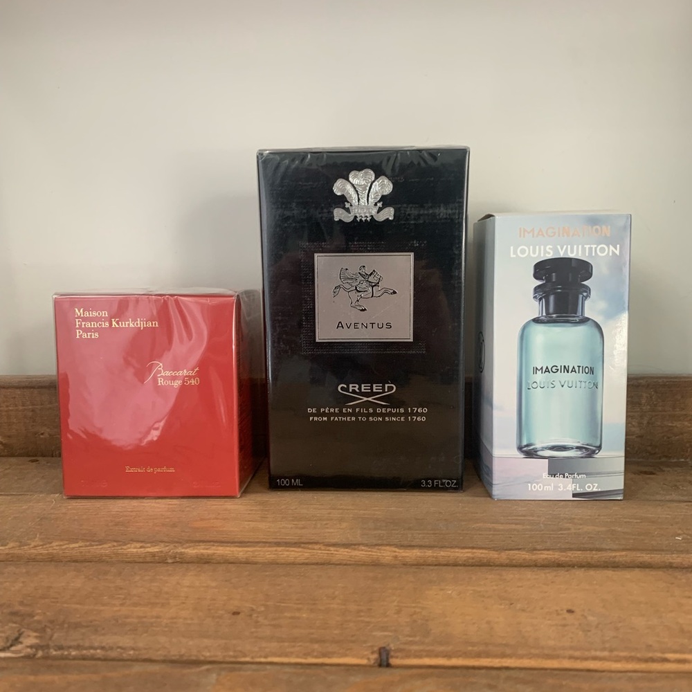 BUNDLE! Baccarat Rouge 540, Creed Aventus for Him and Louis Vuitton Imagination